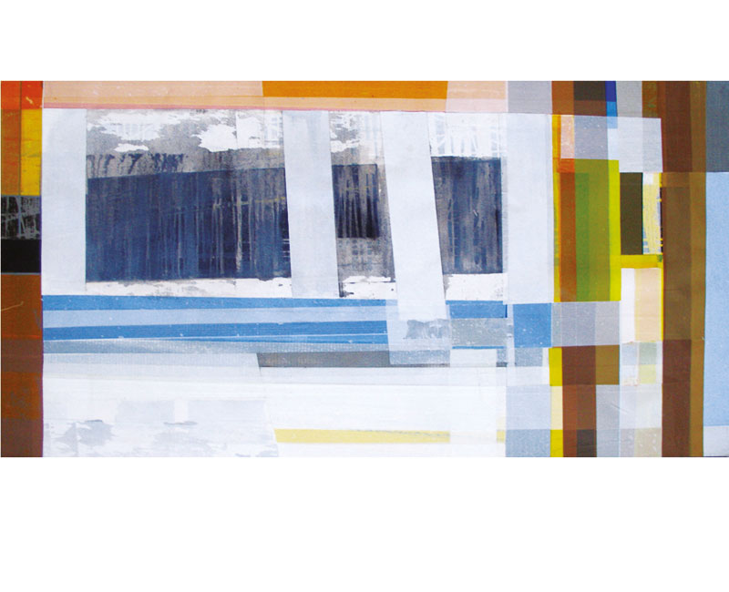 2005 tape , acrylic on paper 65x45cm