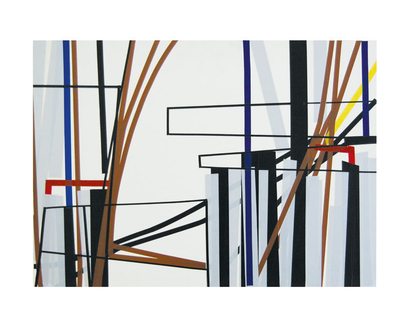 2005 adhesive tape on cardboard 155x65cm