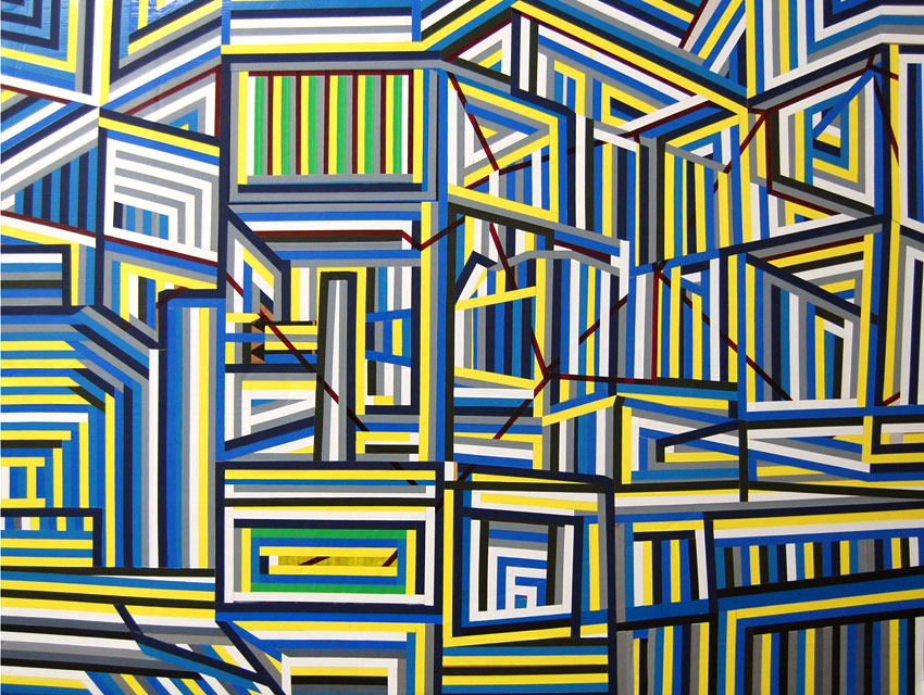 adhesive tape on cardboard 200x150 cm 2009