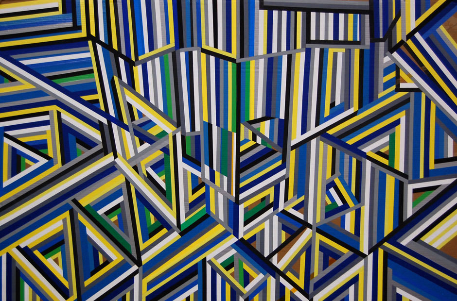 adhesive tape on cardboard 195x135 cm 2010