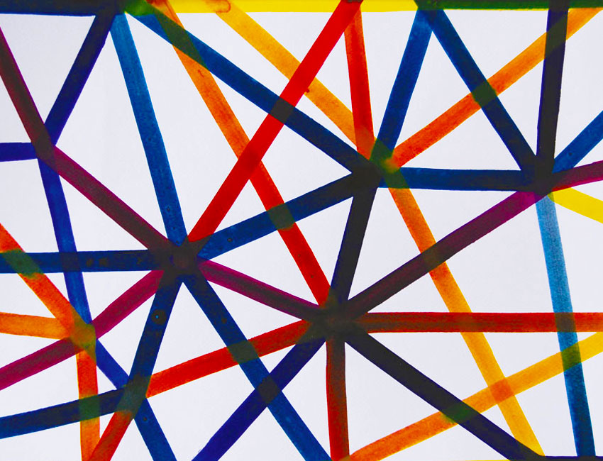 Drawing ink on paper 100x35cm