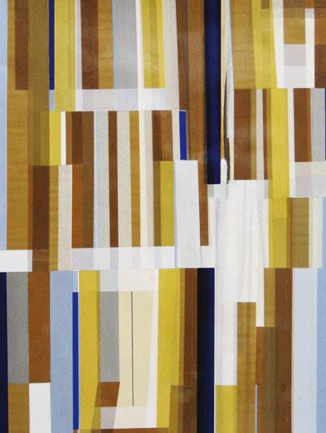 adhesive tape, acrylic on paper 100x75 cm 2007 