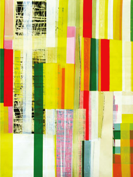 adhesive tape, acrylic on paper 100x75 cm 2006