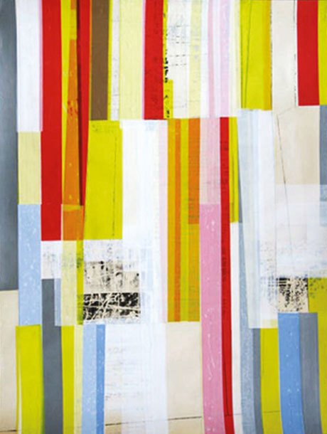 adhesive tape, acrylic on paper 100x75 cm 2006